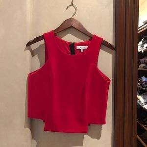 BRAND NEW Milly Red Geometric Crop Top